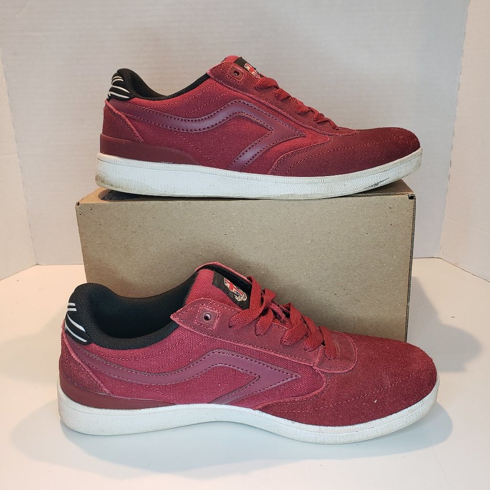 Airspeed Men's Skate Casual Shoes Bold Red Canvas Sneakers Lace-up Sz 8.5